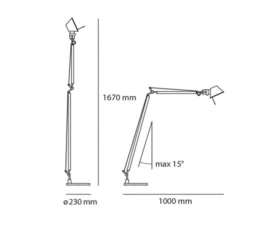 Торшер Artemide Tolomeo lettura Led, фото 3