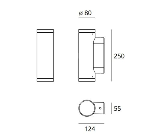 Настенный светильник Artemide outdoor Calumet 8 wall, фото 2