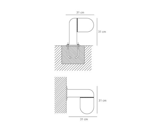 Настенный светильник Artemide outdoor Catilina, фото 2
