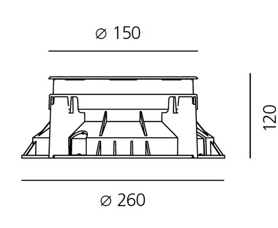 Встраиваемый в стену светильник Artemide outdoor Ego 150 driver-over, фото 2