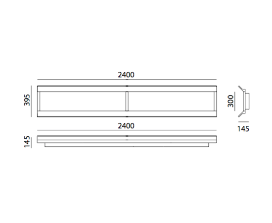 Настенно-потолочный светильник Artemide Architectural Gradian 2400x300mm, фото 2