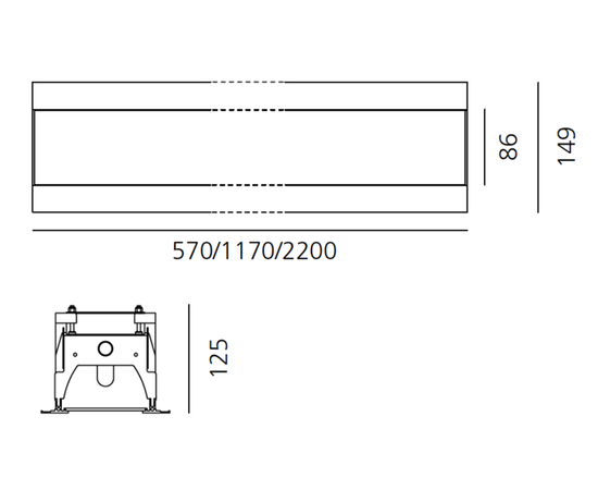 Встраиваемый в потолок светильник Artemide Architectural Java Linear System, фото 2