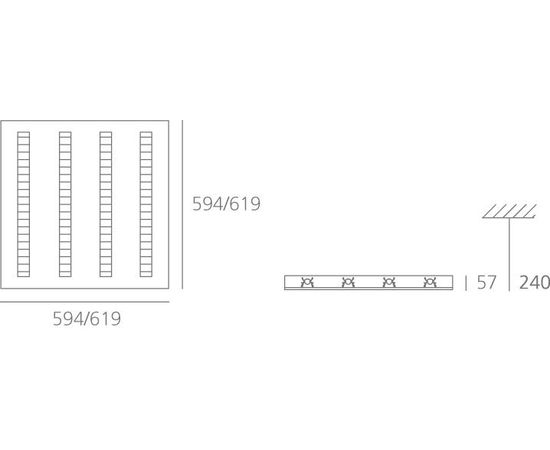 Встраиваемый в потолок светильник Artemide Architectural Kalifa Recessed Dark Light + Diffuser, фото 2