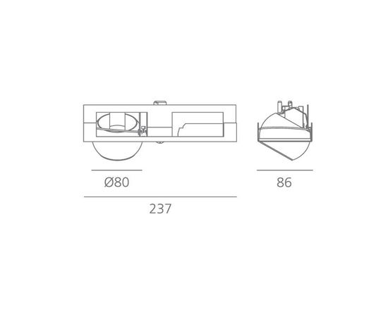 Встраиваемый в потолок светильник Artemide Architectural Nothing 86 System Spotlights, фото 2