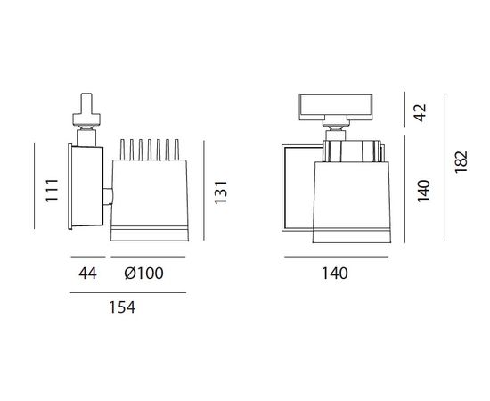 Трековый светильник Artemide Architectural Picto 100 Horizontal, фото 7