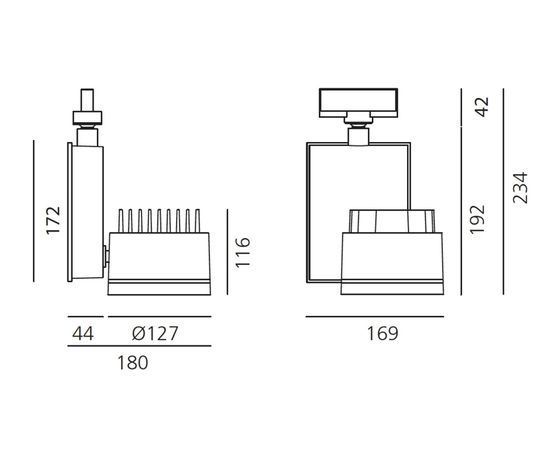 Трековый светильник Artemide Architectural Picto 125 track Tunable, фото 4