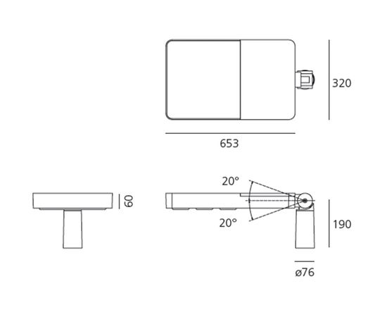 Уличный прожектор Artemide outdoor Sostituto Pole, фото 4
