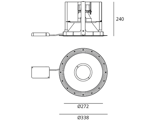 Встраиваемый в потолок светильник Artemide Architectural Tagora Recessed 270 LED, фото 2