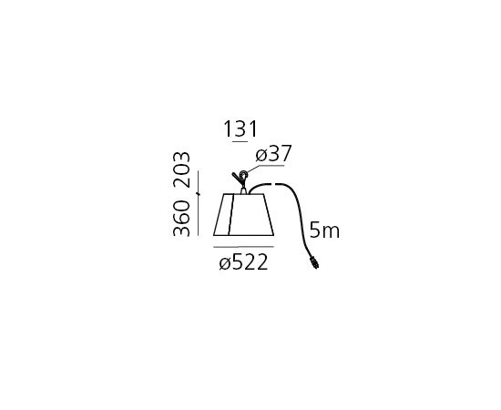 Подвесной светильник Artemide outdoor Tolomeo Paralume Outdoor Hook, фото 2