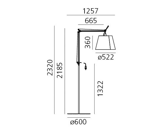 Уличный фонарь Artemide outdoor Tolomeo Paralume Outdoor Floor, фото 2