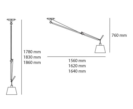 Подвесной светильник Artemide Tolomeo suspension decentralized - Structure, фото 5