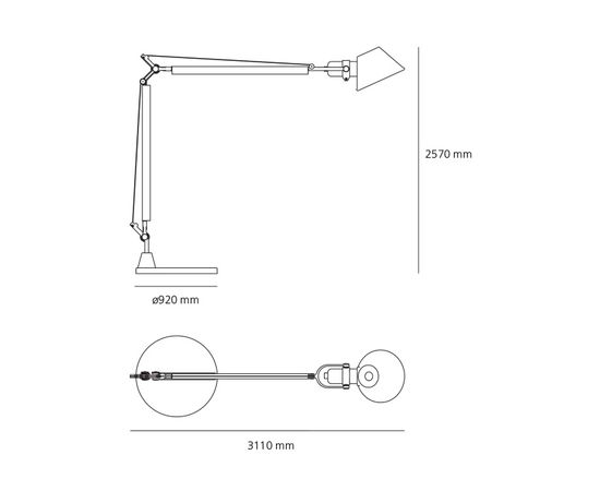 Уличный фонарь Artemide outdoor Tolomeo XXL with base, фото 2
