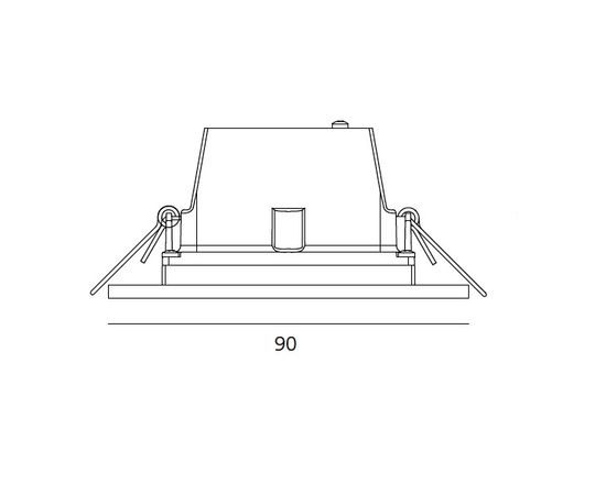 Встраиваемый в потолок светильник Artemide Architectural Zeno Up 4 Frosted Square, фото 5