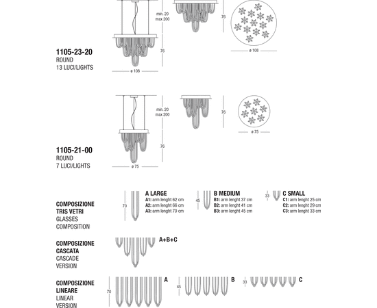Подвесной светильник Penta Kaskade 1105-21-00, фото 4
