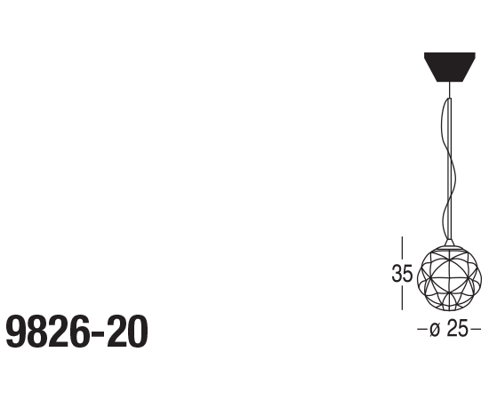 Подвесной светильник Penta Planet 9826-20, фото 2