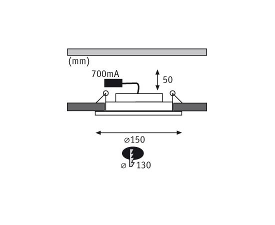 Встраиваемый в потолок светильник Paulmann Premium Line Dot 92693, фото 3