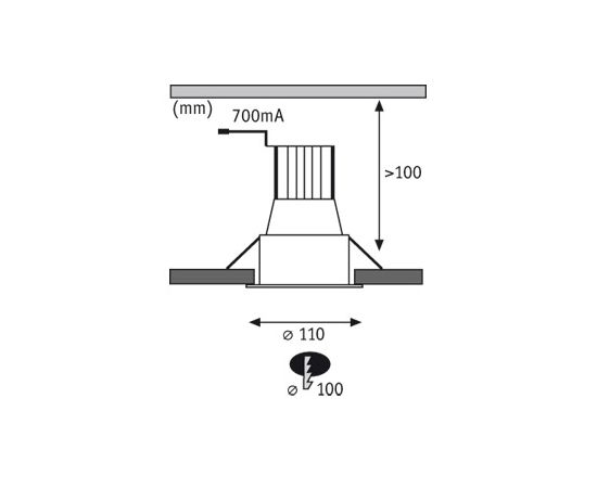 Встраиваемый в потолок светильник Paulmann Premium Line Daz LED 92702, фото 2
