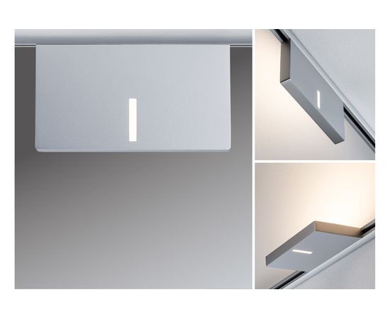 Трековый светодиодный светильник Paulmann URail LED Spot Uplight Squared 16W, хром матовый 95323, фото 2