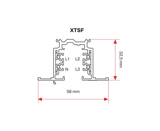 Шинопровод осветительный Nordic Aluminium XTSF-4400, фото 2