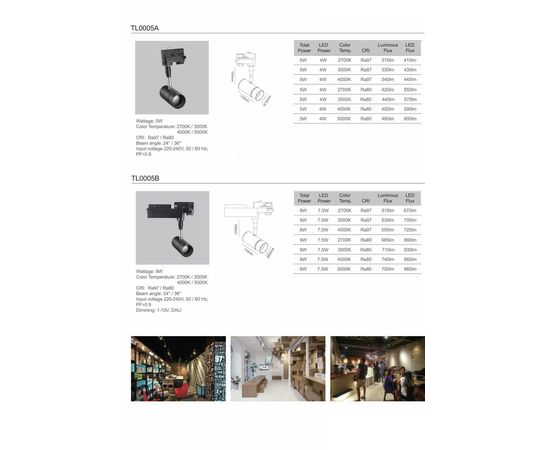 Трековый светодиодный светильник Limex Commeicial Track Light TL0005B, фото 2