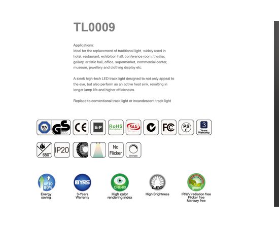 Трековый светодиодный светильник Limex Commeicial Track Light TL0009, фото 2