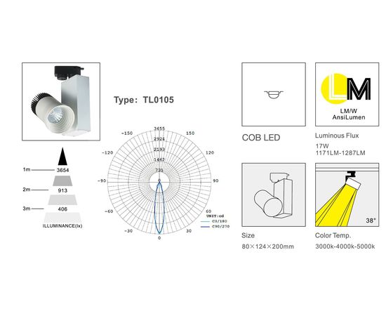 Трековый светодиодный светильник Limex Commeicial Track Light TL0105, фото 2