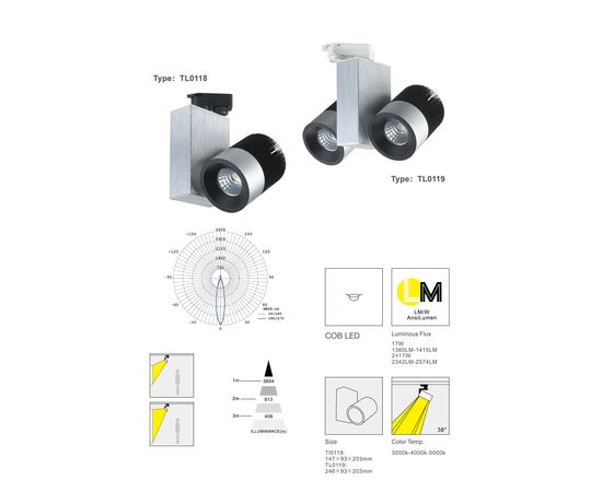Трековый светодиодный светильник Limex Commeicial Track Light TL0119, фото 2