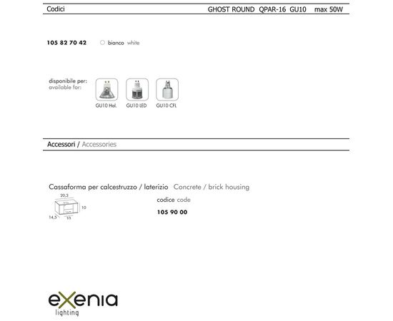 Встраиваемый в потолок светильник Exenia GHOST round 105827042, фото 2