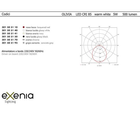 Подвесной светильник Exenia OLIVIA 301505110, фото 2
