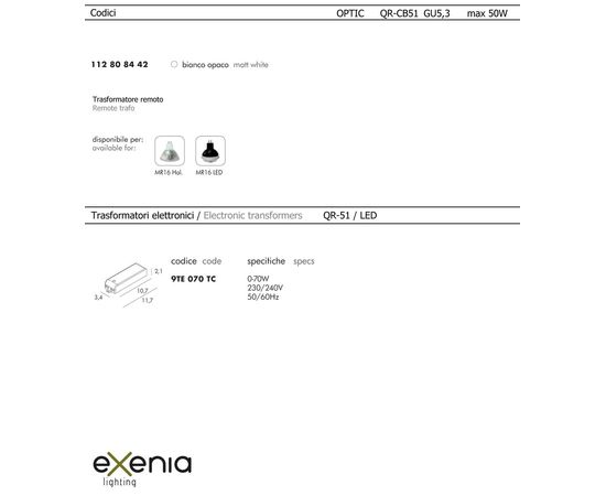 Встраиваемый в потолок светильник Exenia OPTIC 112808442, фото 4