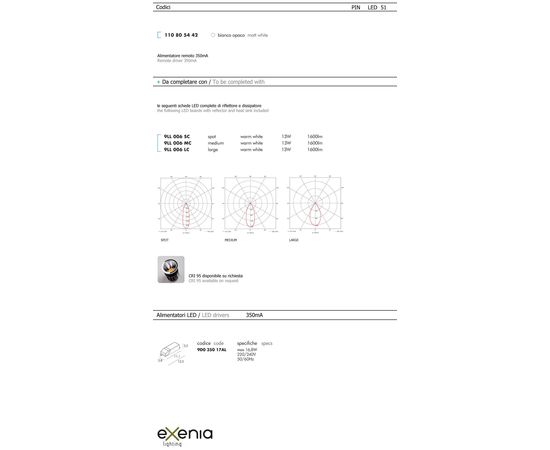 Встраиваемый в потолок светильник Exenia PIN 110805442, фото 2
