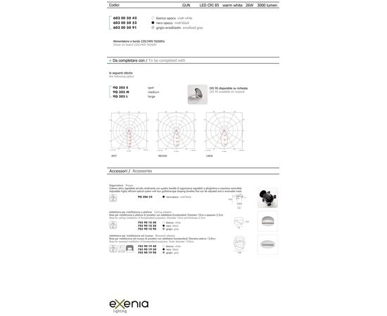 Трековый светодиодный светильник Exenia GUN 603E05042, фото 2
