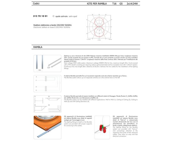 Подвесная система освещения Exenia RAMBLA - KITE 312701001, фото 2