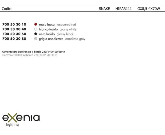 Подвесной светильник Exenia SNAKE 700503010, фото 2