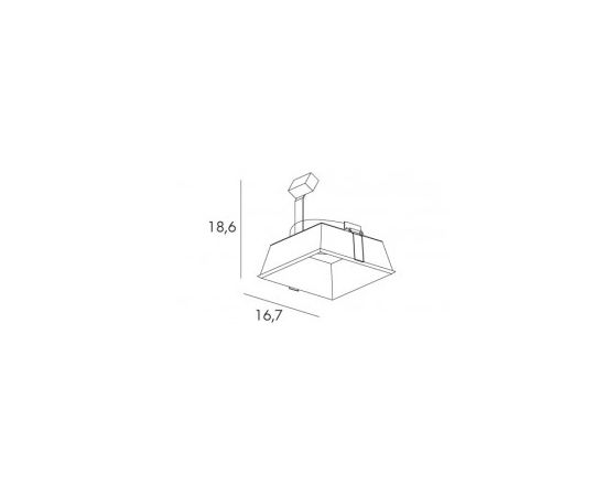 Встраиваемый в потолок светильник Exenia SQUARE MINI 109805442, фото 2