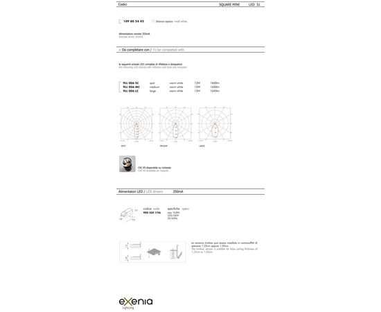 Встраиваемый в потолок светильник Exenia SQUARE MINI 109805442, фото 4