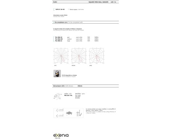 Встраиваемый в потолок светильник Exenia SQUARE MINI WW 109815442, фото 2