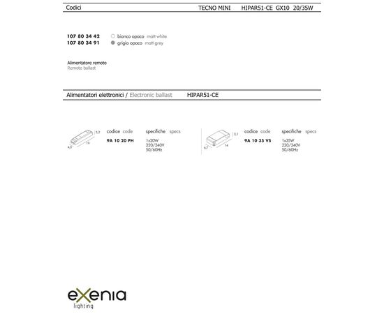 Встраиваемый в потолок светильник Exenia TECNO MINI 107803442, фото 3