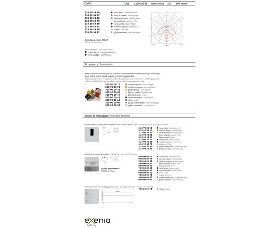 Подвесной светильник Exenia TUBE 333505417, фото 2