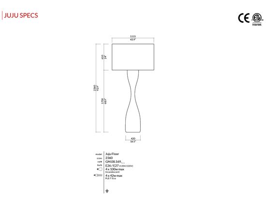 Торшер Viso JUJU, фото 4