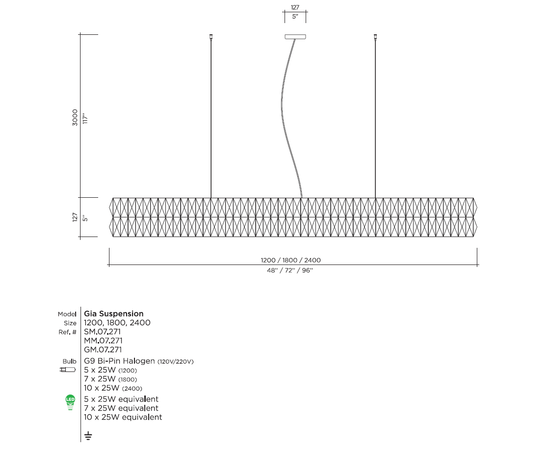 Подвесной светильник Viso Gia Suspension, фото 7