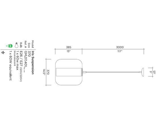 Подвесной светильник Viso IRIS, фото 2