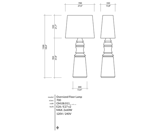 Торшер Viso OVERSIZED FLOOR LAMP, фото 5