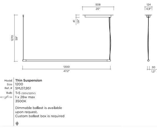 Подвесной светильник Viso Thin LED Suspension, фото 2
