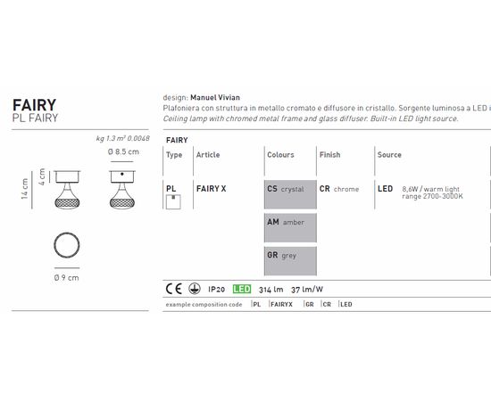 Потолочный светильник Axo Light FAIRY PLFAIRYX, фото 3
