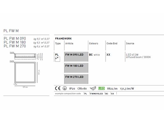 Потолочный светильник Axo Light (Lightecture) Framework PLFWM270LED, фото 6