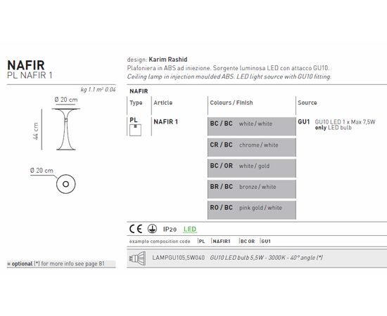 Потолочный светильник Axo Light Nafir PL NAFIR 1, фото 6