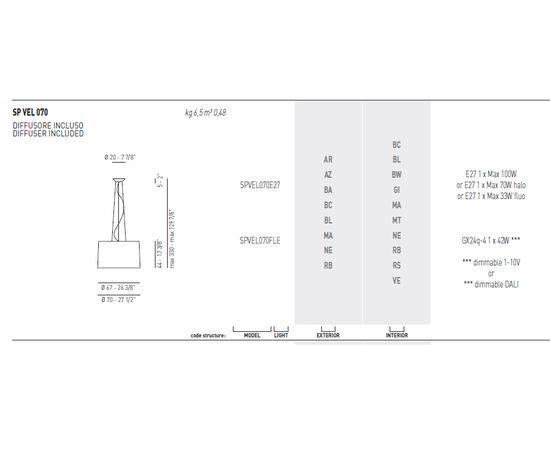 Подвесной светильник Axo Light (Lightecture) Velvet SPVEL070, фото 6