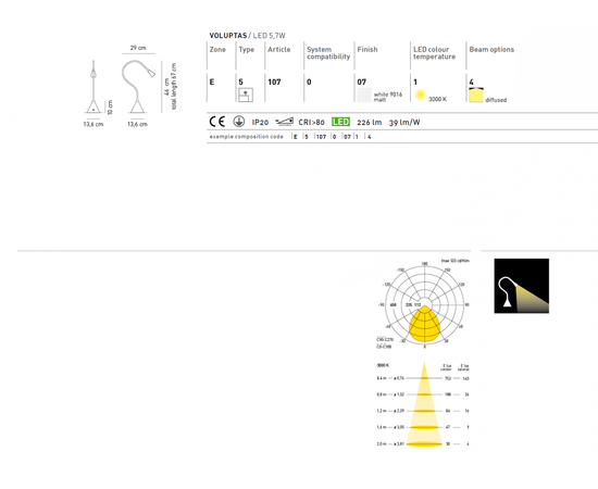 Настольная лампа Axo Light (Mind-Led) Voluptas table lamp, фото 3