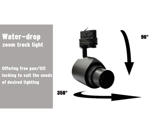 Трековый светодиодный светильник SUNFLEX WATER-DROP PLUS TRACK LIGHT, фото 3